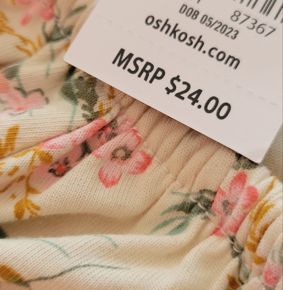 NWT OshKosh Girls Floral Top. Size 10 - Picture 10 of 12